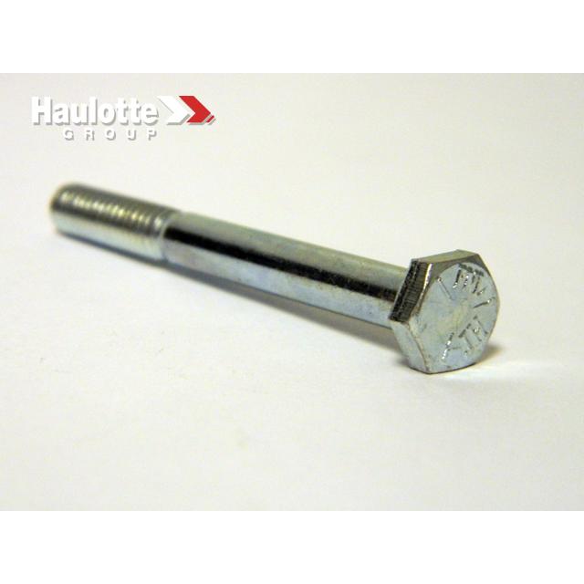 Haulotte Part # 0090-0014 - Screw-Cap-1/4 -20 x 2 1/2-Hex Head-Zinc Plate-Full Thread