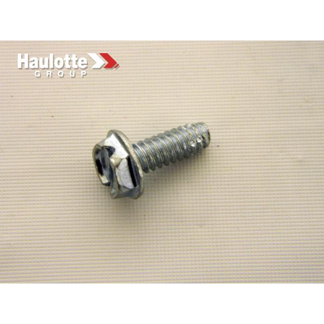 Haulotte Part # 0090-0344 - Screw-Threadcut-#10-24 x 1/2-Hex-Washer-Slot F-Zinc Plate