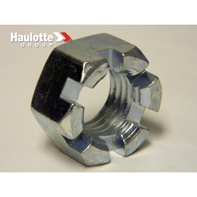 Haulotte Part # 0090-1072 - Nut-slotted-1in-8 Zinc Plated