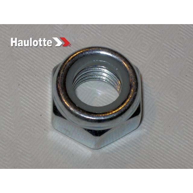 Haulotte Part # 0096-0042 - Nut-Lock-M12-Hex-Nylon Insert-Zinc Plate