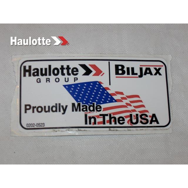 Haulotte Part # 0202-0523 - Decal-Flag. Made In USA. 4clr
