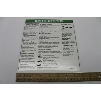 Genie Part # 1000027. 1000027GT - DECAL.INSTR.OP INST.BI