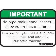 JLG Part # 1001092877 - DECAL. CRUSH HAZARD WARNING