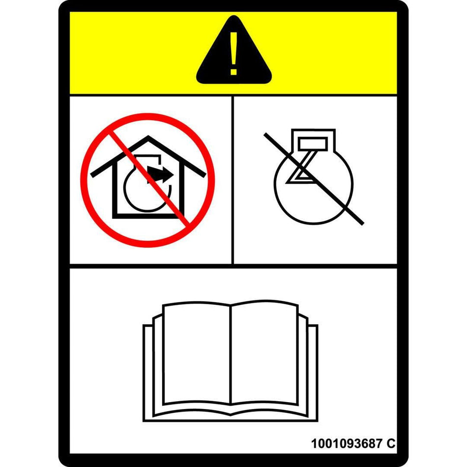 JLG Part # 1001093687 - DECAL. WARNING GENERATOR
