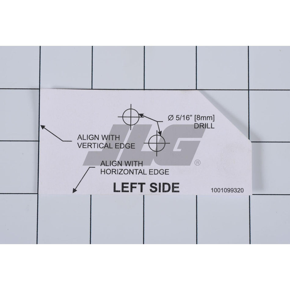 JLG Part # 1001099320 - DECAL. SERVICE TEMPLATE