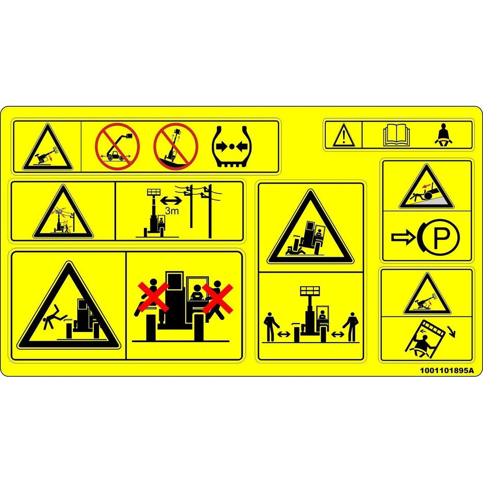 JLG Part # 1001101895 - DECAL. DECAL. WARNING - CAB