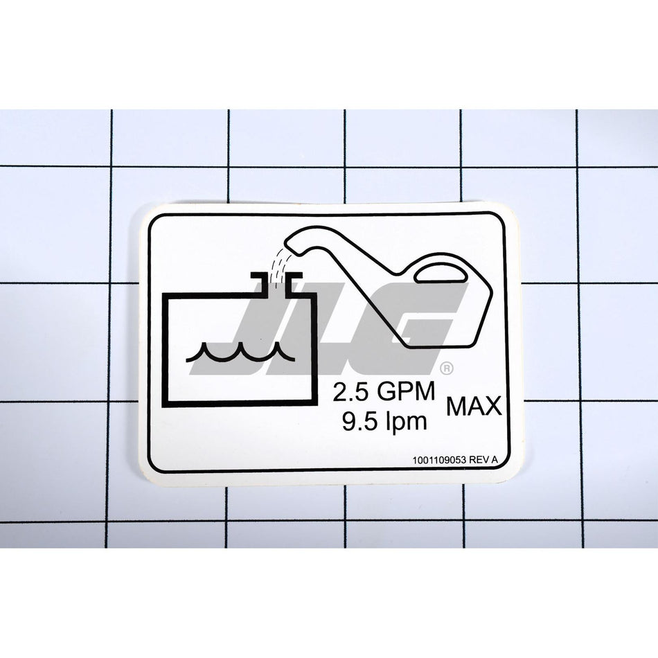 JLG Part # 1001109053 - DECAL. COOLANT FILL
