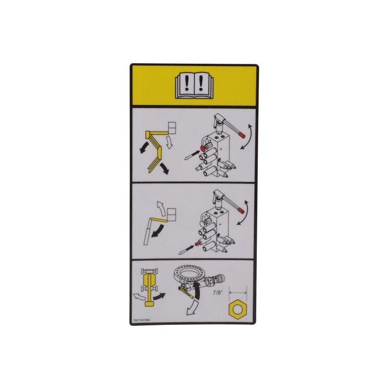 JLG Part # 1001110196 - DECAL. MANUAL DECENT
