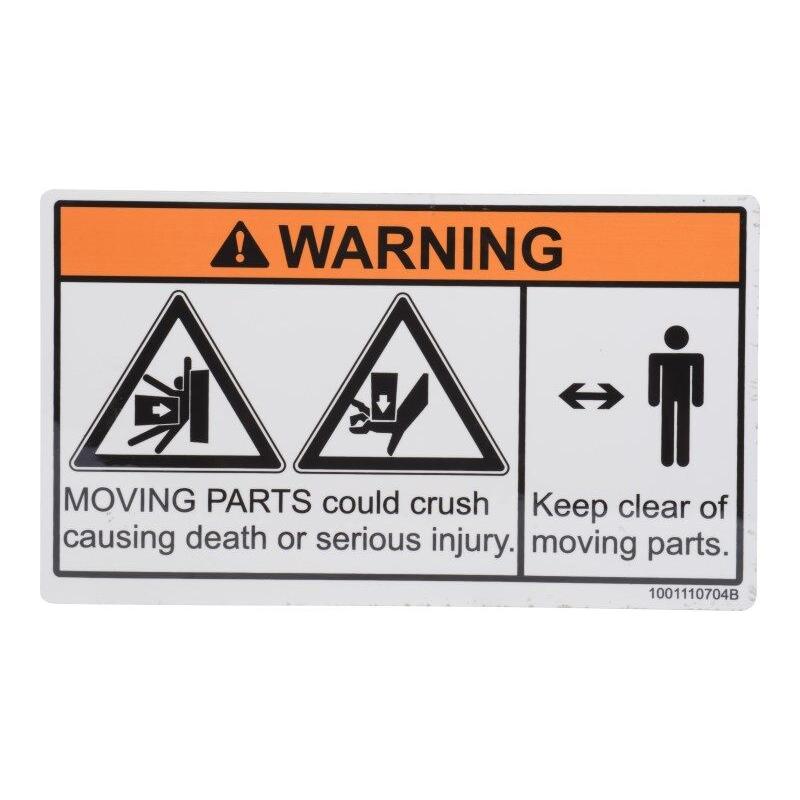 JLG Part # 1001110704 - DECAL. WARNING-CRUSHING HAZARD