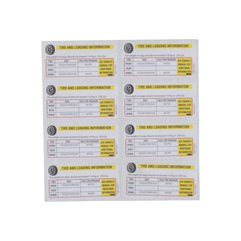 JLG Part # 1001112471 - DECAL. VEHICLE PLACARD