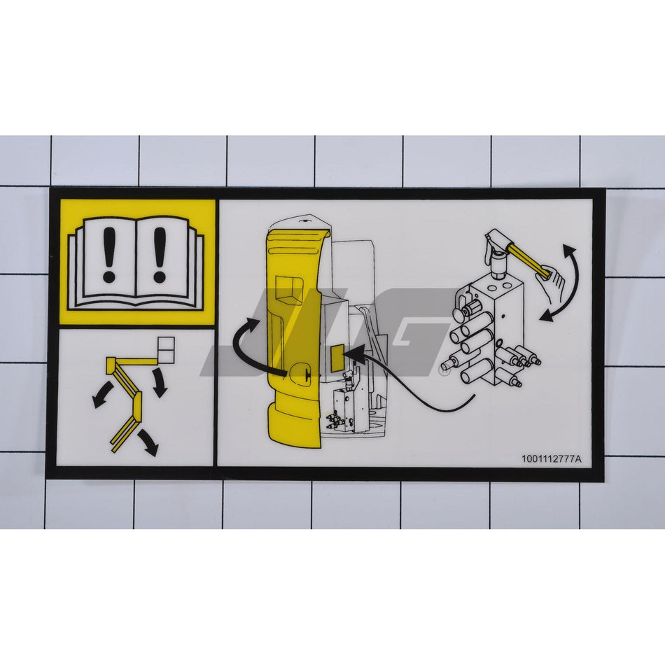 JLG Part # 1001112777 - DECAL. MANUAL DESCENT INSIDE