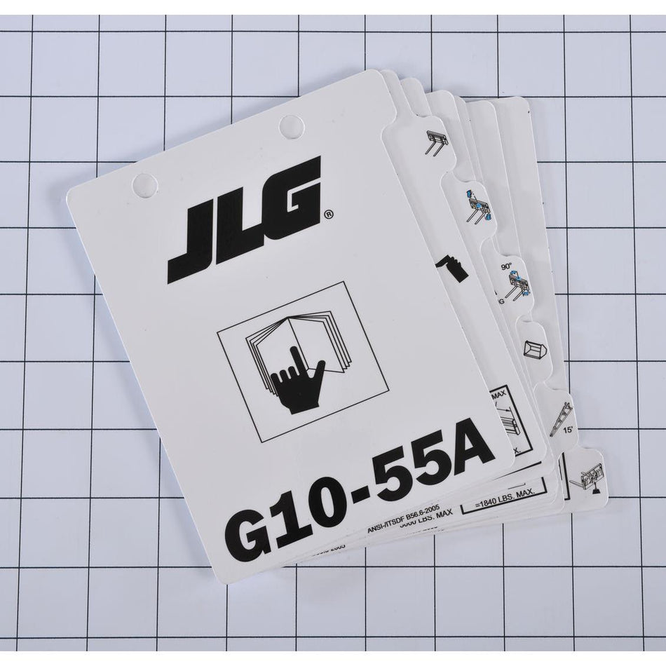JLG Part # 1001115135 - LOAD. BOOKLET G10-55A