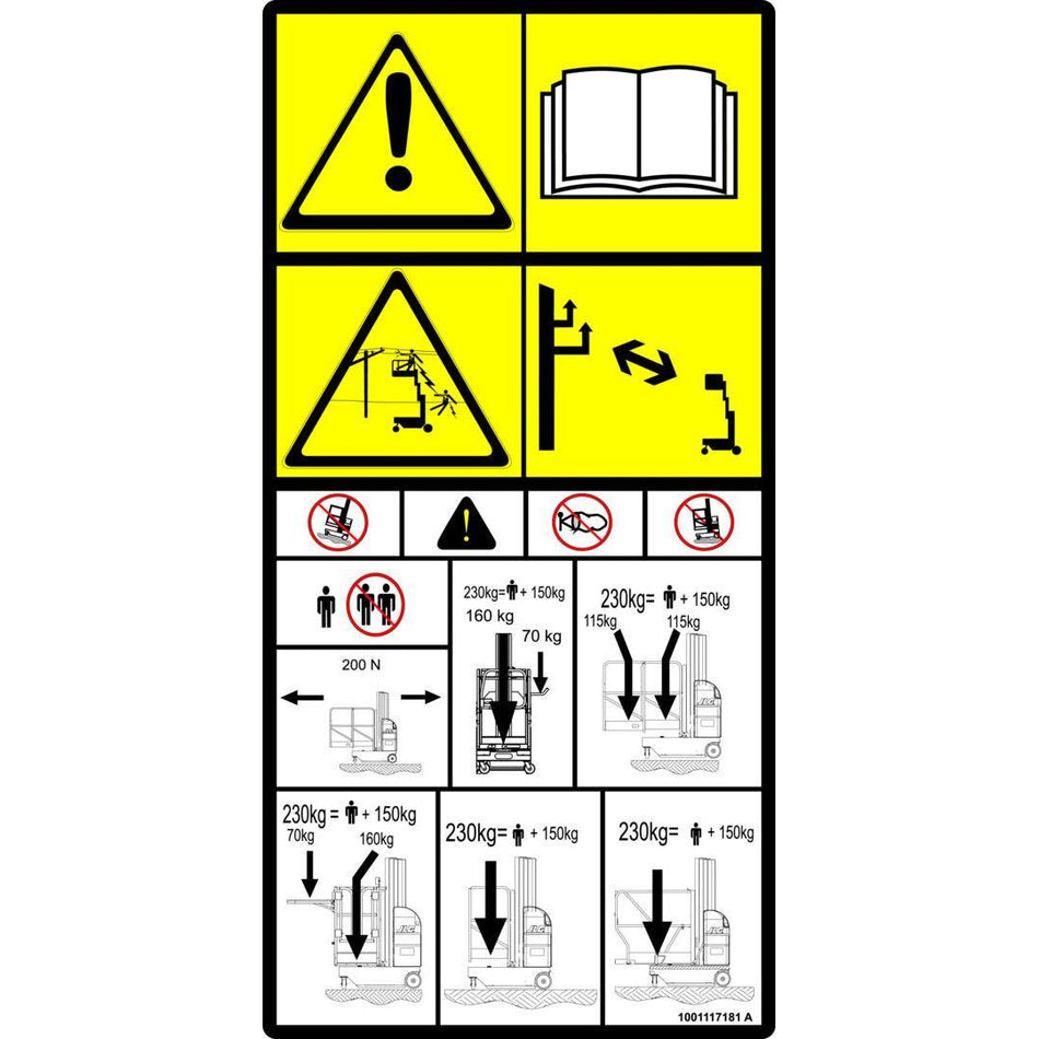 JLG Part # 1001117181 - DECAL. WARNING/INSTRUCTION