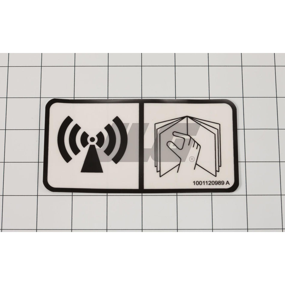 JLG Part # 1001120989 - DECAL. RADIO FREQUENCY