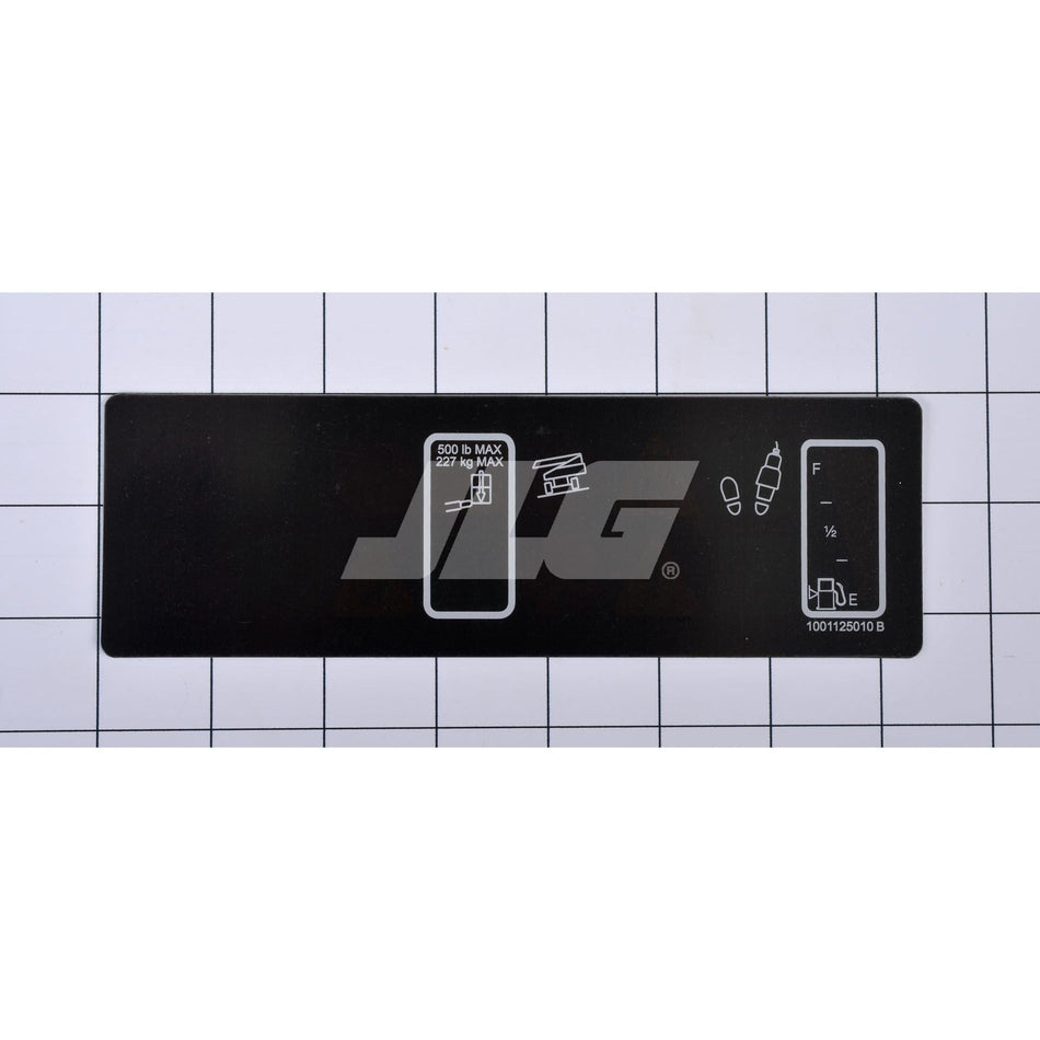 JLG Part # 1001125010 - DECAL. PLATFORM DISPLAY