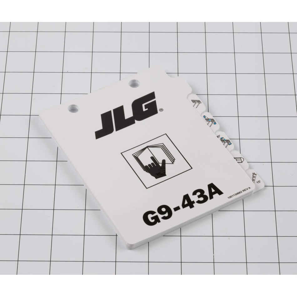 JLG Part # 1001130663 - LOAD. CHART BOOKLET G9-43A