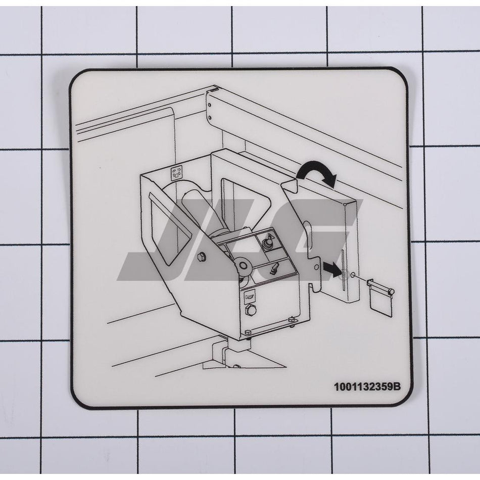 JLG Part # 1001132359 - DECAL. CONTROL BOX LOCATE