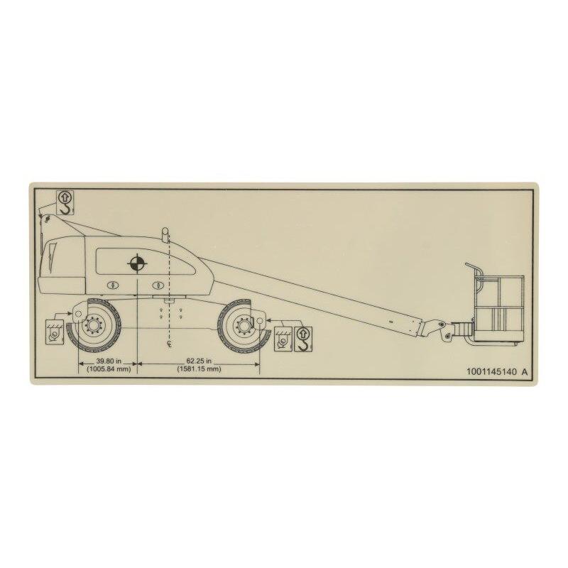 JLG Part # 1001145140 - DECAL. LIFT DIAGRAM