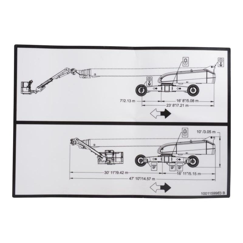 JLG Part # 1001159983 - DECAL. LIFT DIAGRAM