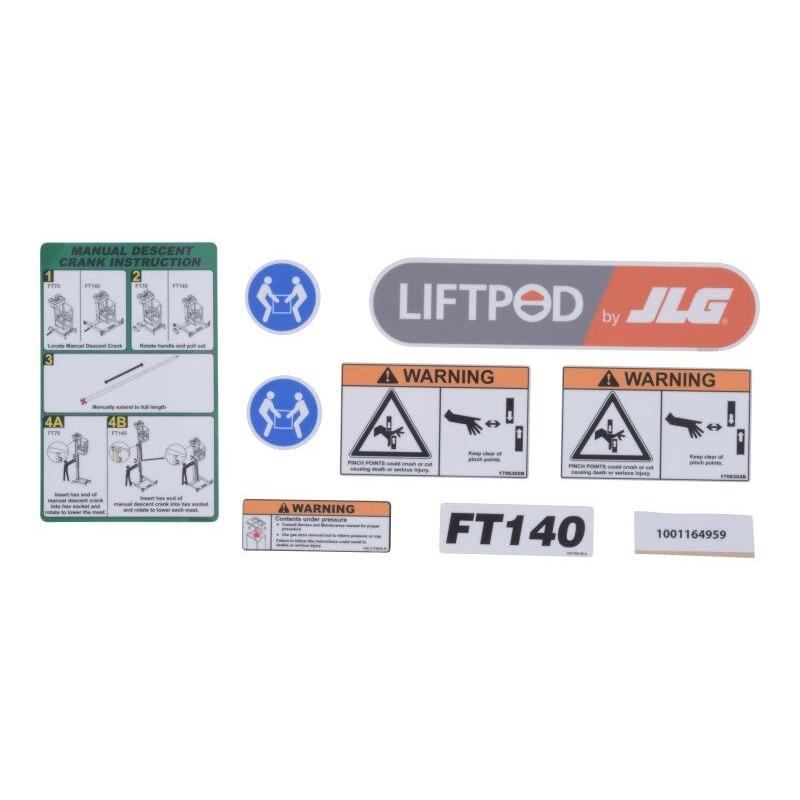 JLG Part # 1001164959 - INSTALL. DECALS. MAST LIFTPOD