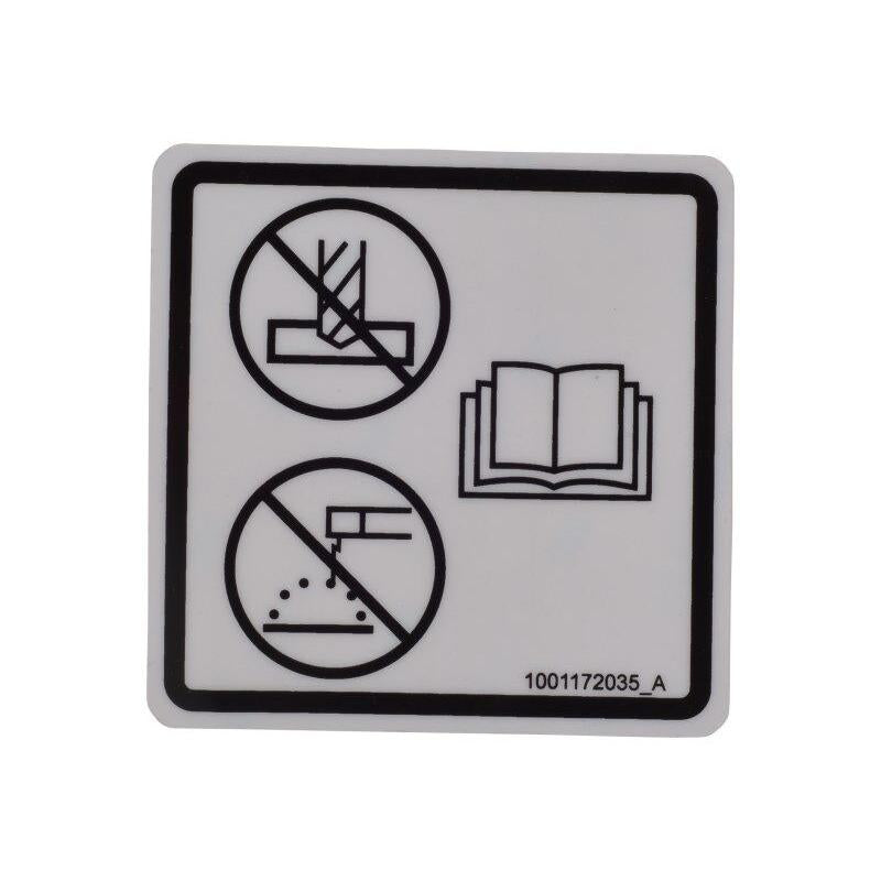 JLG Part # 1001172035 - DECAL. NO WELD OR DRILL
