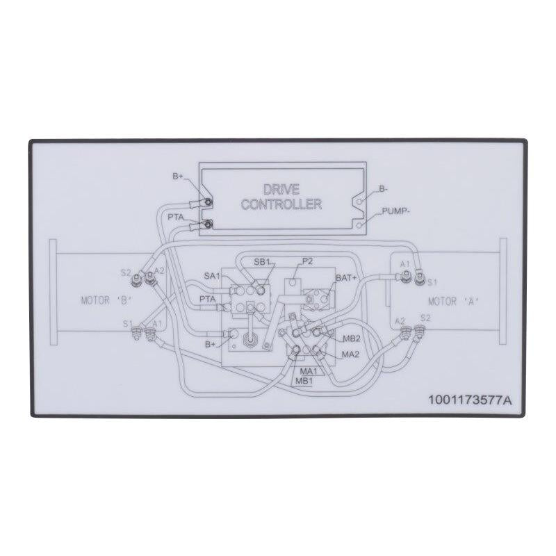 JLG Part # 1001173577 - DECAL. CABLE ROUTING