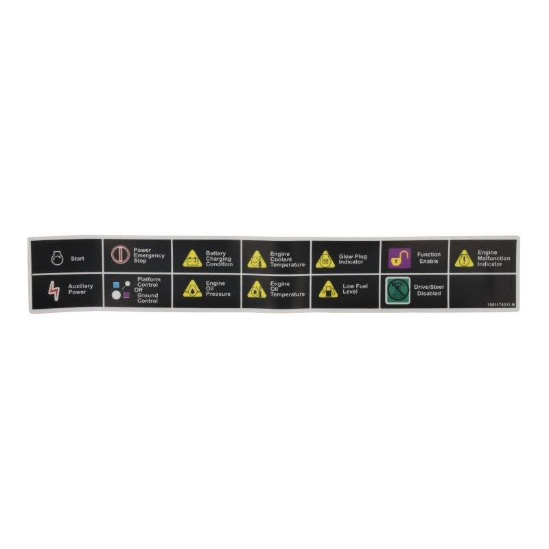 JLG Part # 1001174313 - DECAL. LEGEND (MTB)