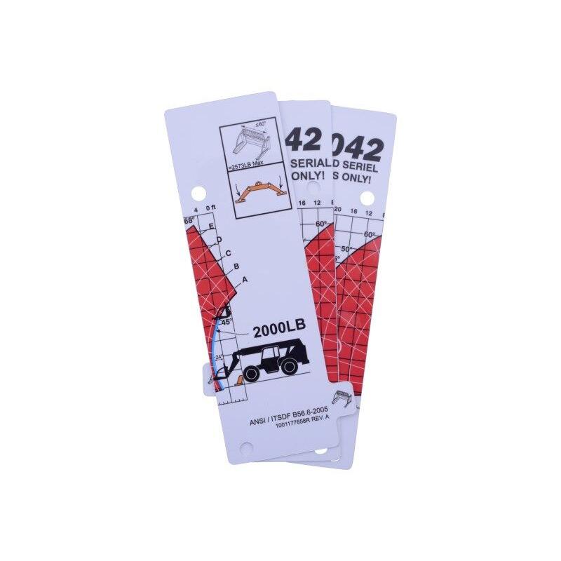 JLG Part # 1001178809 - KIT (SERVICE). SP. LOAD CHART