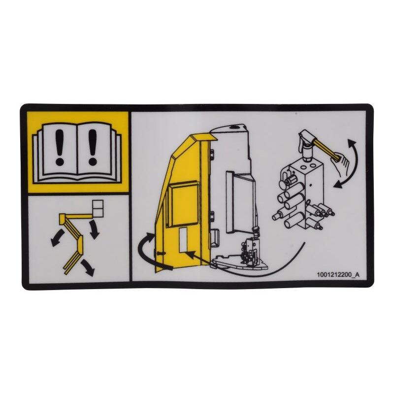 JLG Part # 1001212200 - DECAL. MANUAL DESCENT INSIDE