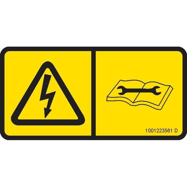 JLG Part # 1001223561 - DECAL. ELEC SHOCK HAZARD (CE)