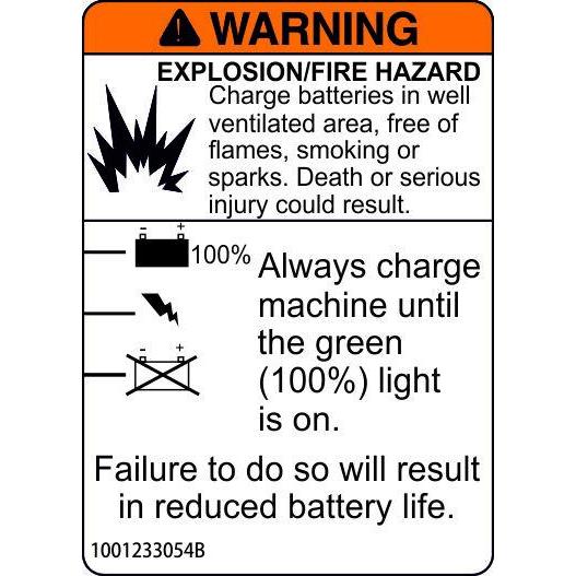 JLG Part # 1001233054 - DECAL. CHARGER