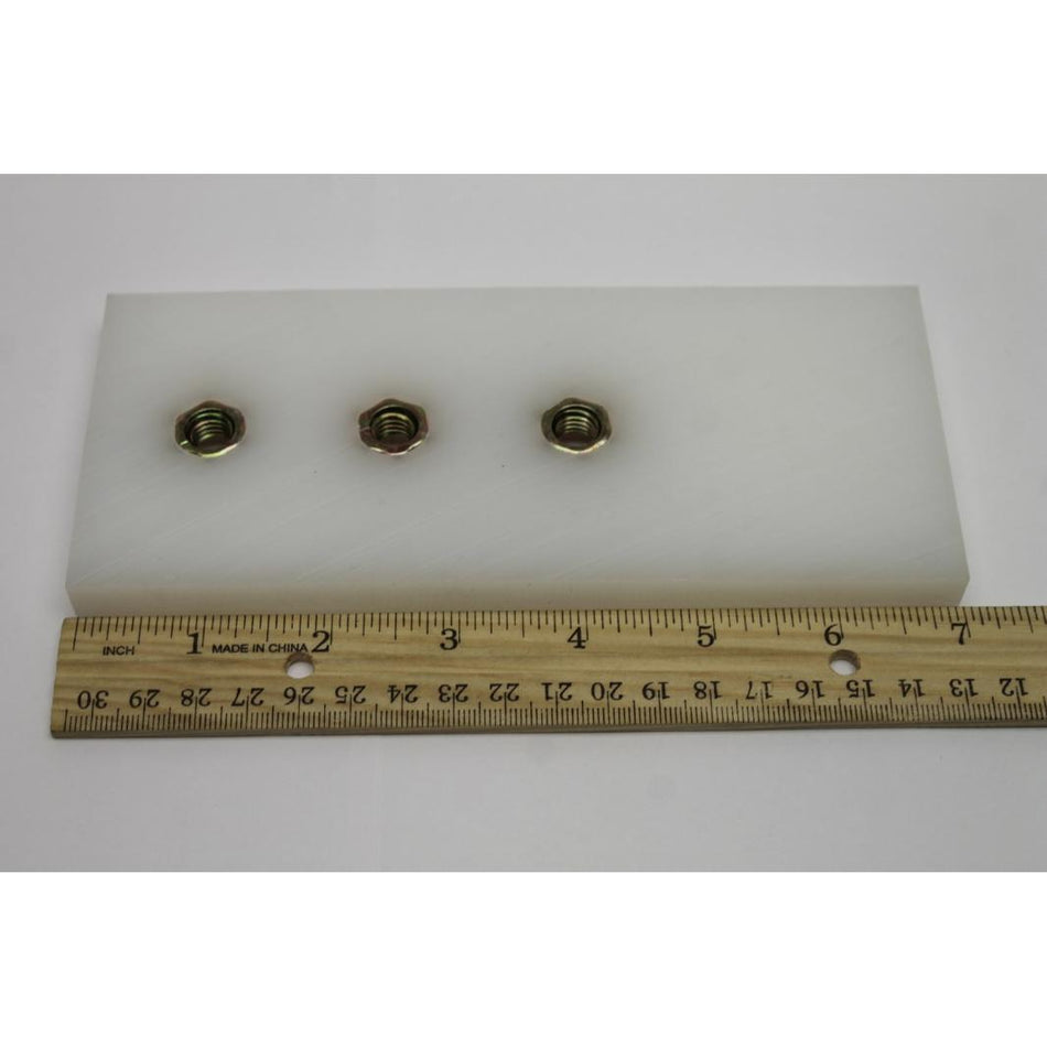 Genie Part # 107586. 107586GT - WEAR PAD.7X3X.50 W/NUTS