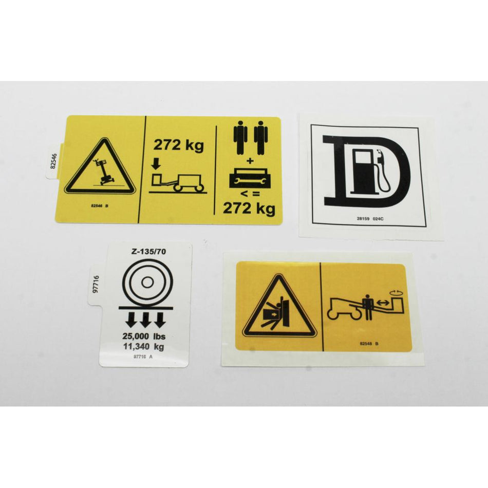 Genie Part # 107693. 107693GT - DECAL KIT.SYMBOL.Z135