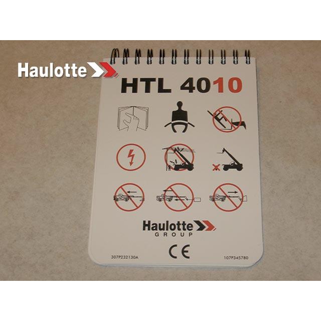 Haulotte Part # 107P345780 - CHART WORKING AERA-CHART HTL40