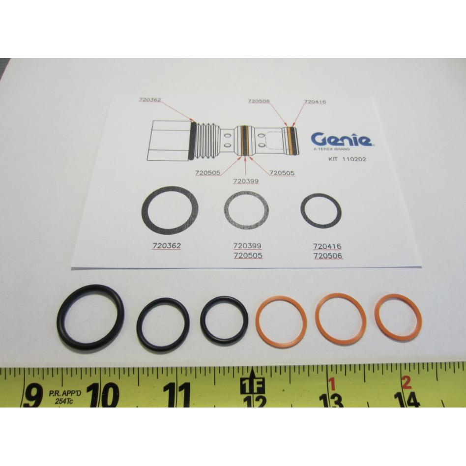 Genie Part # 110202. 110202GT - SEAL KIT. VALVE. #10