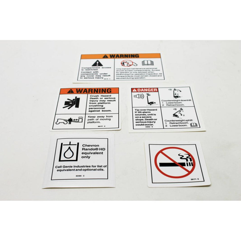 Genie Part # 110314. 110314GT - DECAL KIT.WORD.Z45IC***