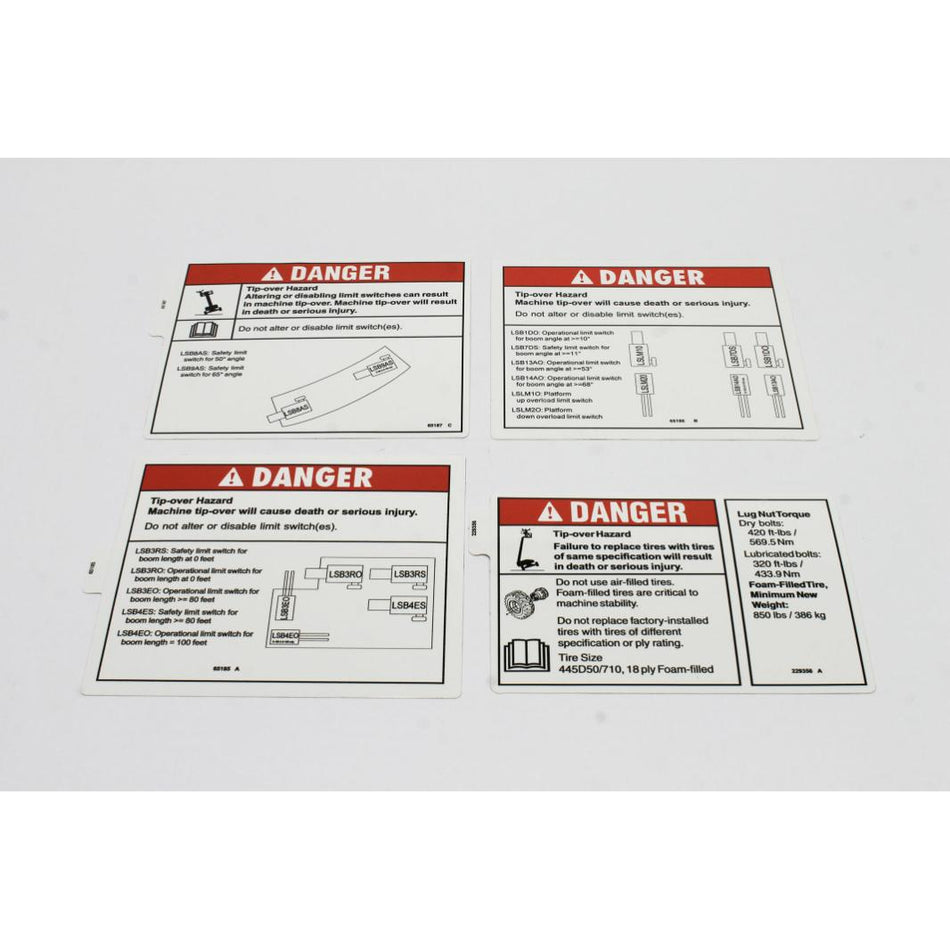 Genie Part # 111325. 111325GT - DECAL KIT.SAFETY/INST.SUPER *