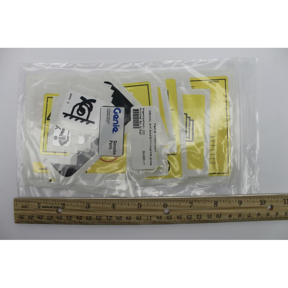 Genie Part # 115414. 115414GT - DECAL KIT.SAFETY/INSTR.SYM