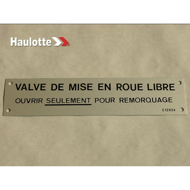Haulotte Part # 1200120540 - PLATE