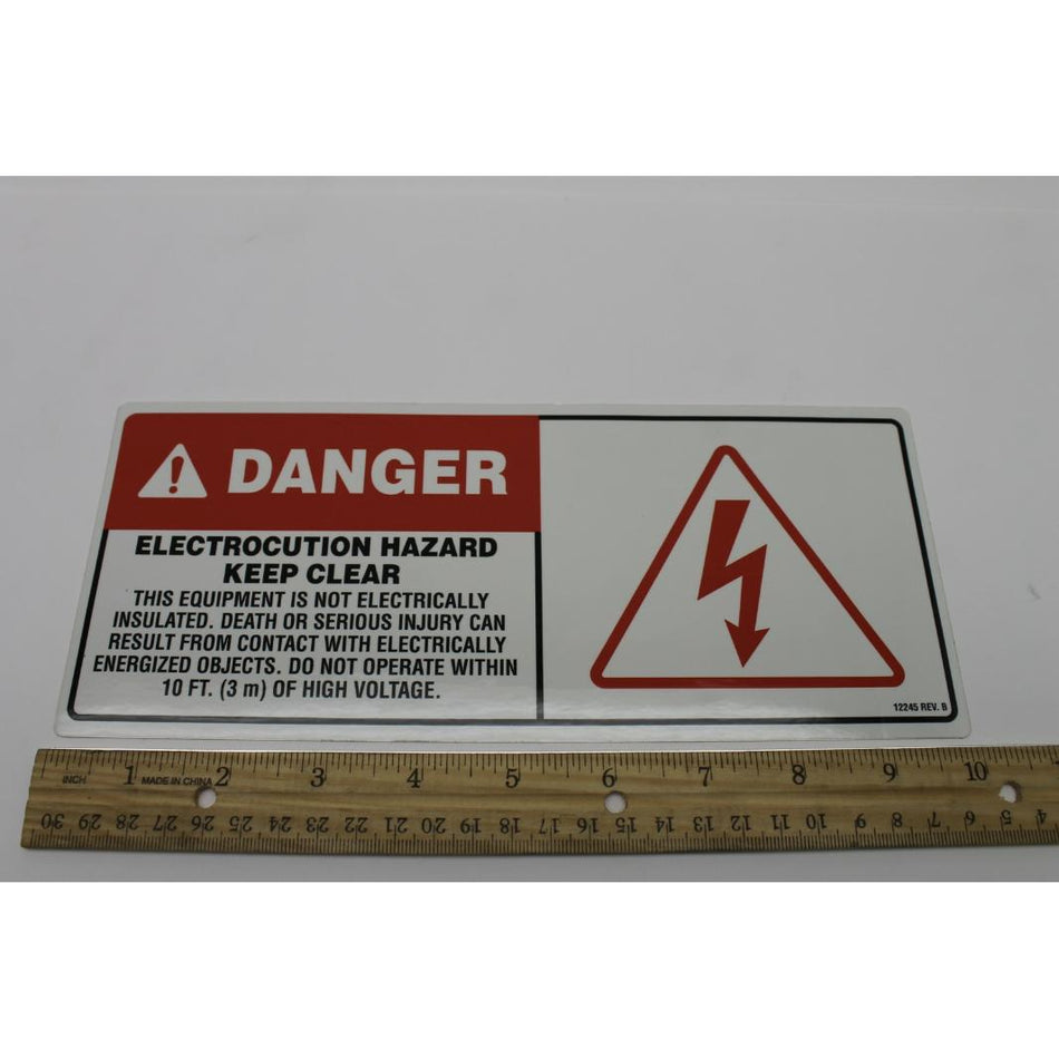 Genie Part # 12245. 12245GT - DECAL. ELECTROCUTION HAZARDGB