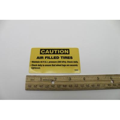 Genie Part # 12335. 12335GT - DECAL.CAUTION AIR FILLED TIRES