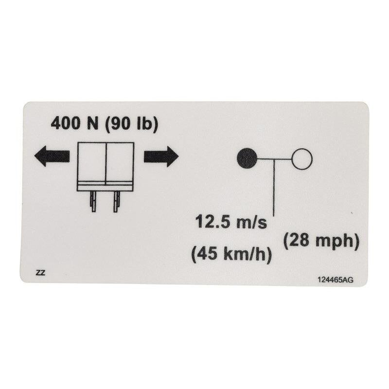 Skyjack Part # 124465 - Label. VL. Side Force Outdoor