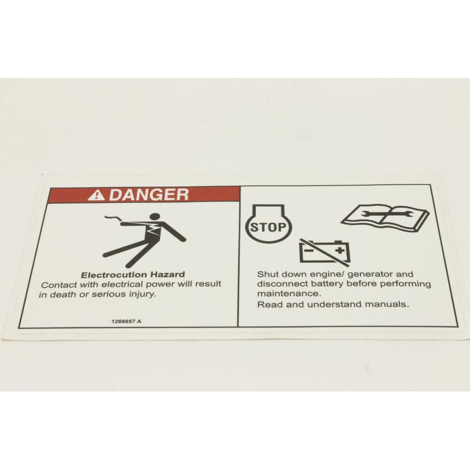 Genie Part # 1266657. 1266657GT - DECAL. DANGER. HAZARD VOLTAGE