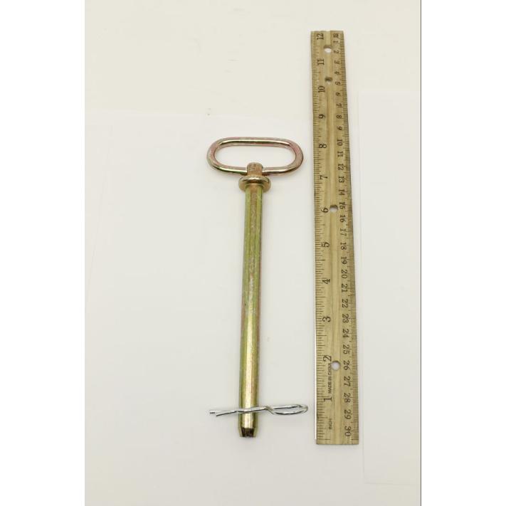 Genie Part # 1267867. 1267867GT - PIN. HITCH. 1/2 X 5-3/4 Effective Length. Yellow Zinc