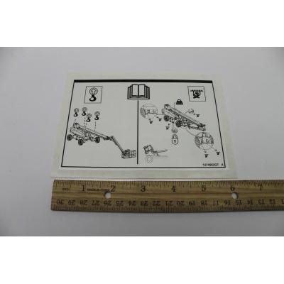 Genie Part # 1274962. 1274962GT - DECAL. TRANSPORT DIAGRAM. SX-135