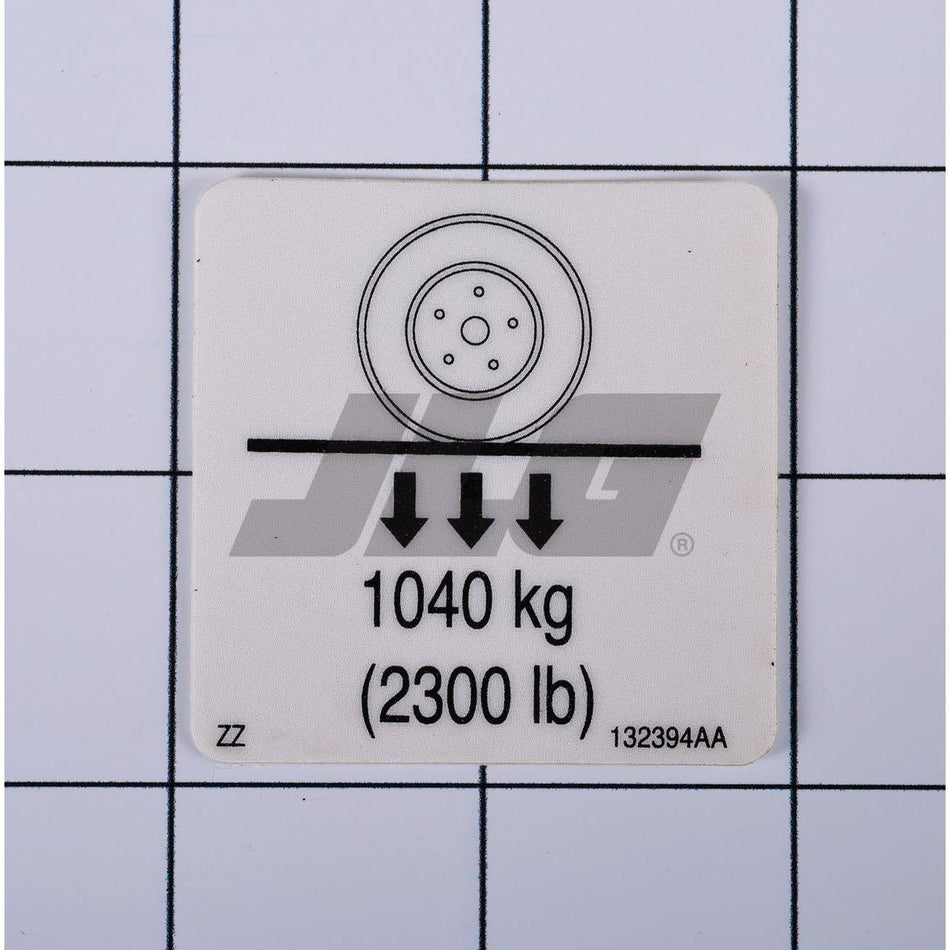 Skyjack Part # 132394 - Label. VL. Wheel Load Pict 104