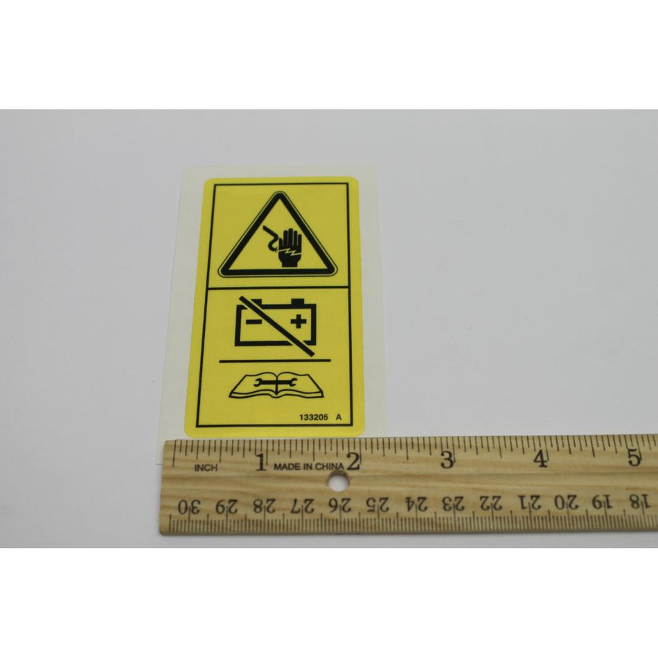 Genie Part # 133205. 133205GT - DECAL.LABEL. ELECTRO HAZARD