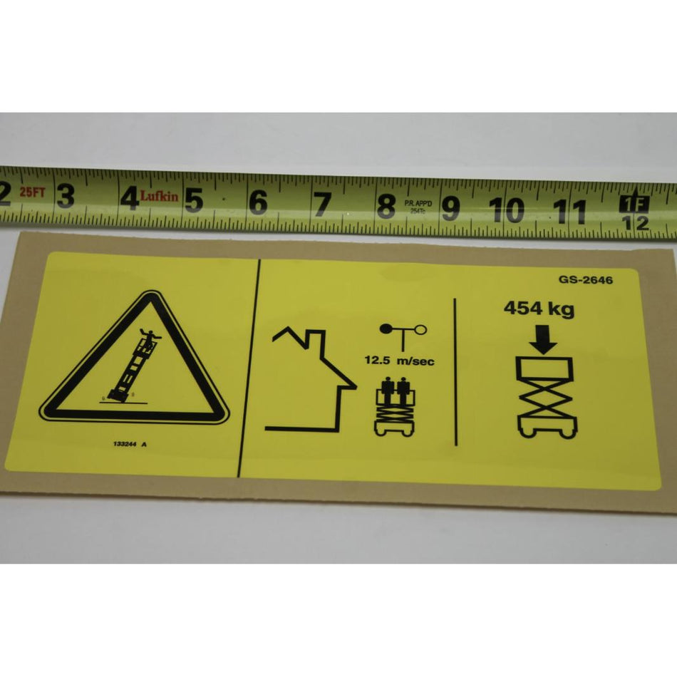 Genie Part # 133244. 133244GT - LABEL. MAXCAP. GS2646