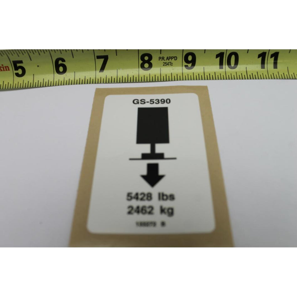 Genie Part # 133272. 133272GT - DECAL.LABEL.OUTRIGGER LD 5390