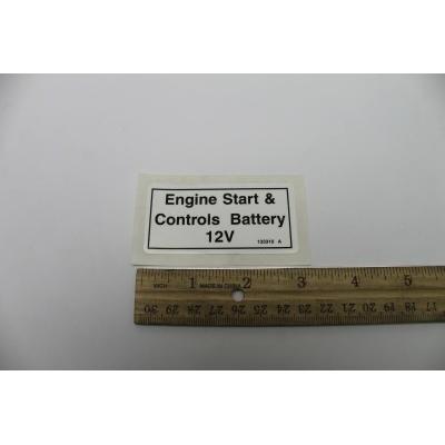 Genie Part # 133310. 133310GT - DECAL.LABEL.ENG STRT& CONTROLS